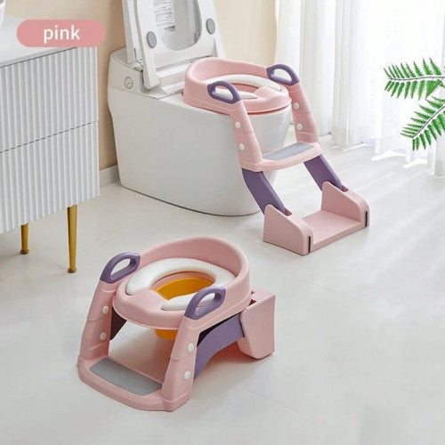 ESCALERA DE BAÑO PARA BEBE ROSADA CON BACINILLA (ENVIO GRATIS....!!!!)